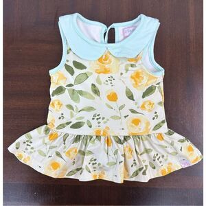 Sweet Honey Girl Peplum Flower Top